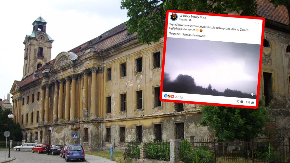 Niesamowity widok na burzowym niebie