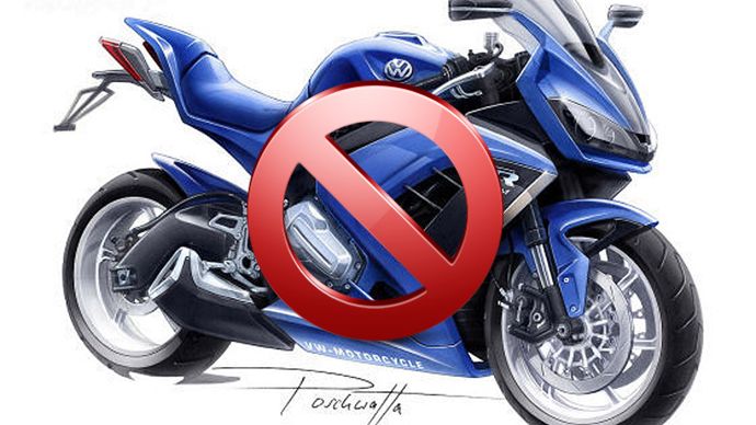 Koncept motocyklu Volkswagena (autor - Nils Poschwatta)