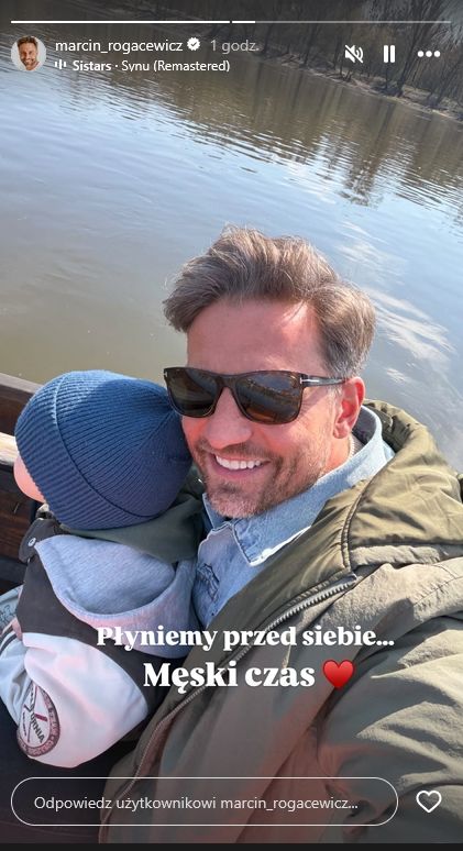 Marcin Rogacewicz z synem