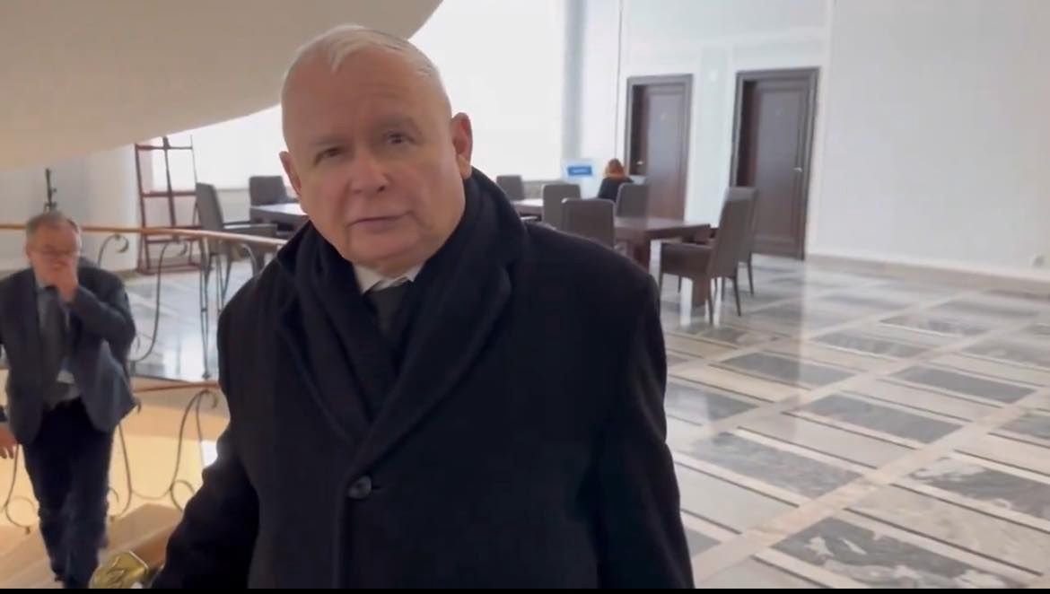 "Jestem przekonany". Kaczyński nagrany w Sejmie