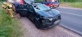 Z impetem wjechał w łosia w miejscowości Słupno. Zwierzę nie przeżyło