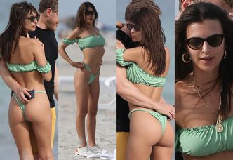 Emily Ratajkowski podciąga majtki i pręży brzuch na wakacjach w Miami (ZDJĘCIA)