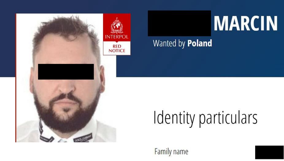 Interpol wydał "czerwoną notę" za Marcinem P.