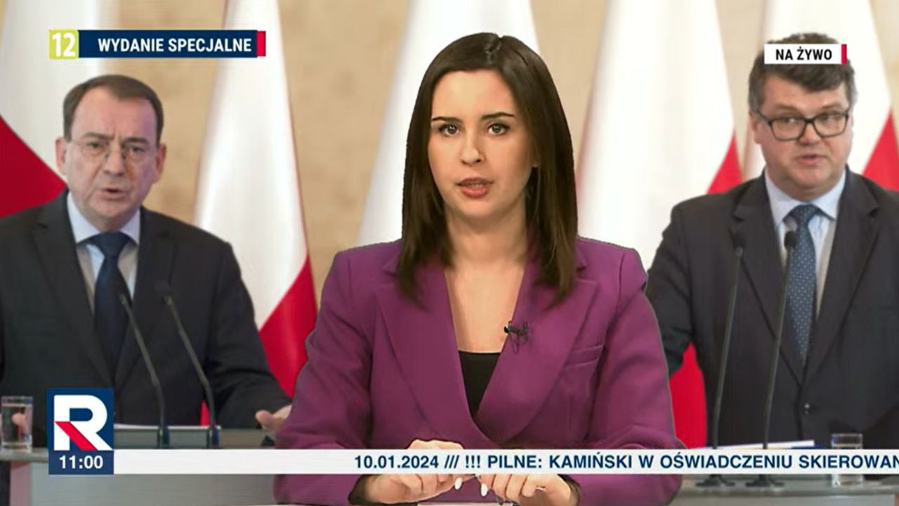 Kadr z programu TV Republika, wtorek 10 stycznia 