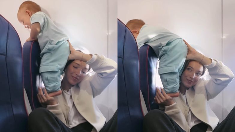 Afera z influencerką w samolocie. Pokazała, co robił jej synek