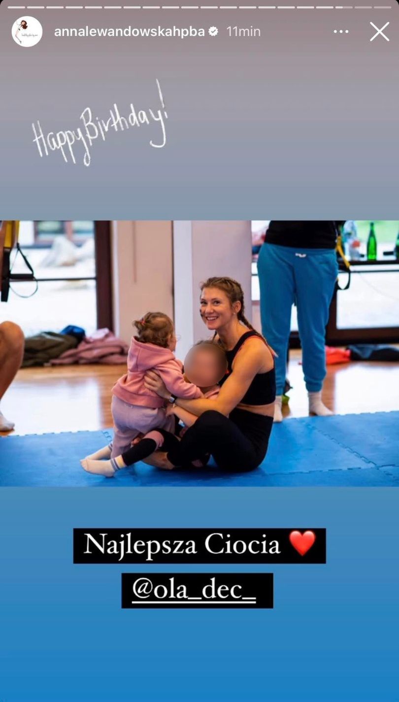 Anna Lewandowska przypadkowo pokazała twarz Klary