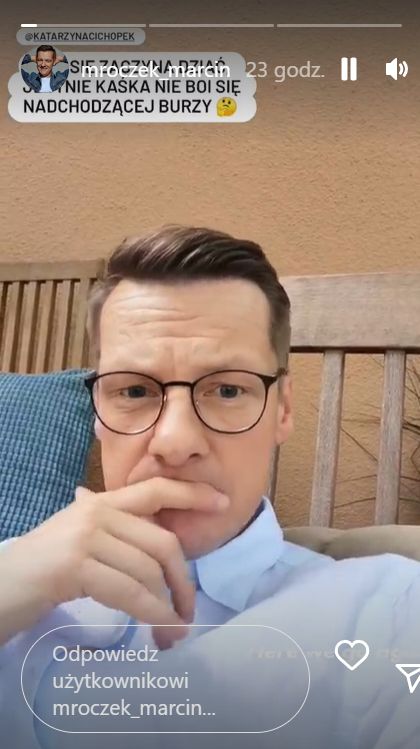 Marcin Mroczek ujawnił, że Katarzyna Cichopek nie obawiała się burzy
