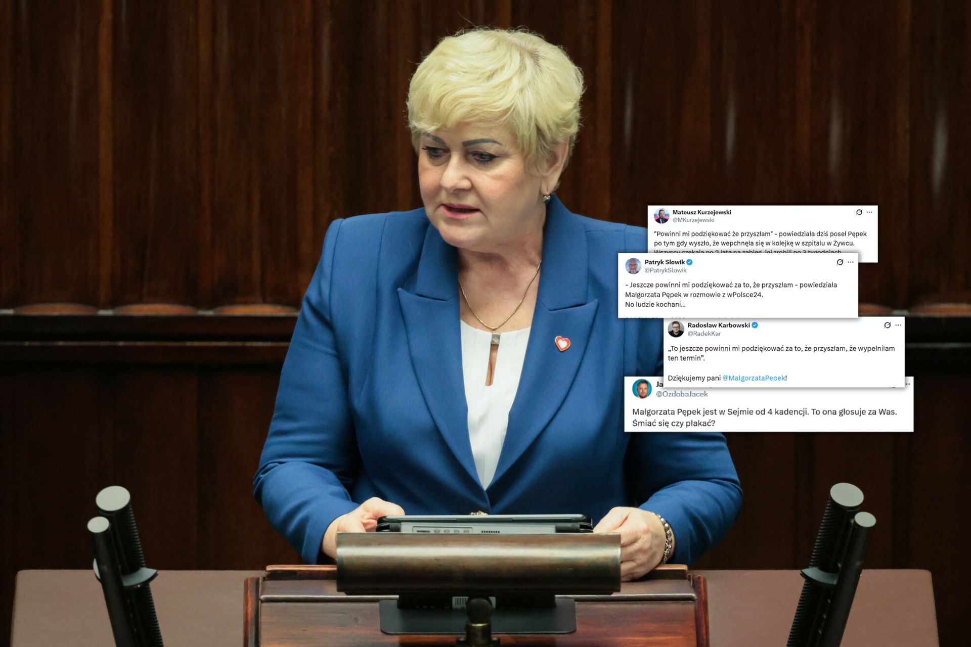 Posłanka KO czekała 3 tygodnie na badania i uznała, że to lekarze powinni jej dziękować