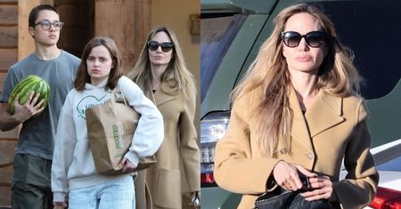 Angelina Jolie maszeruje u boku 16-letnich pociech, które taszczyły zakupy. Knox i Vivienne coraz bardziej przypominają rodziców?