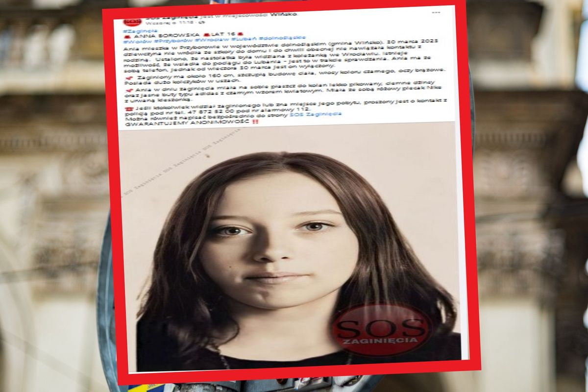 Zaginęła 16-letnia Anna Borowska
