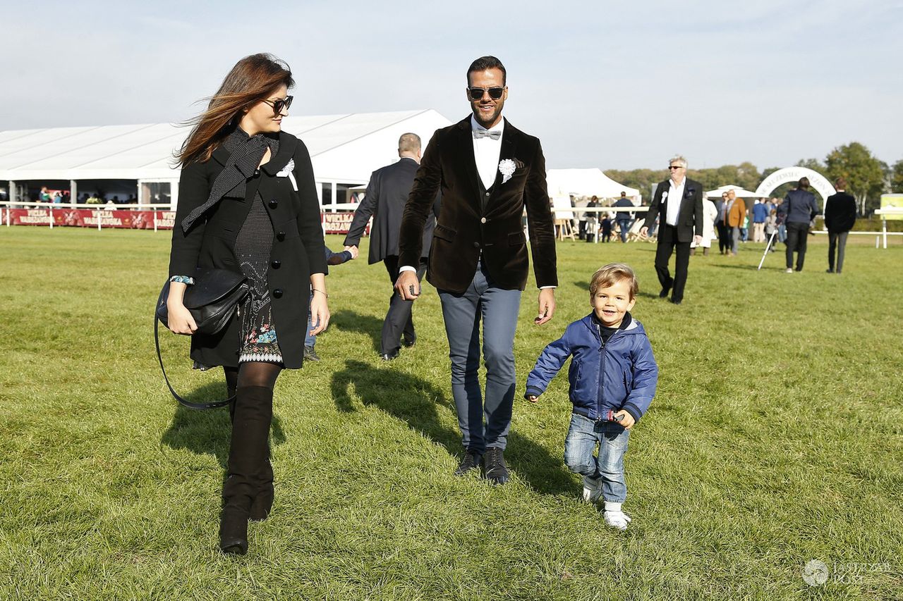 Conrado Moreno z żoną i synem w 2014 roku