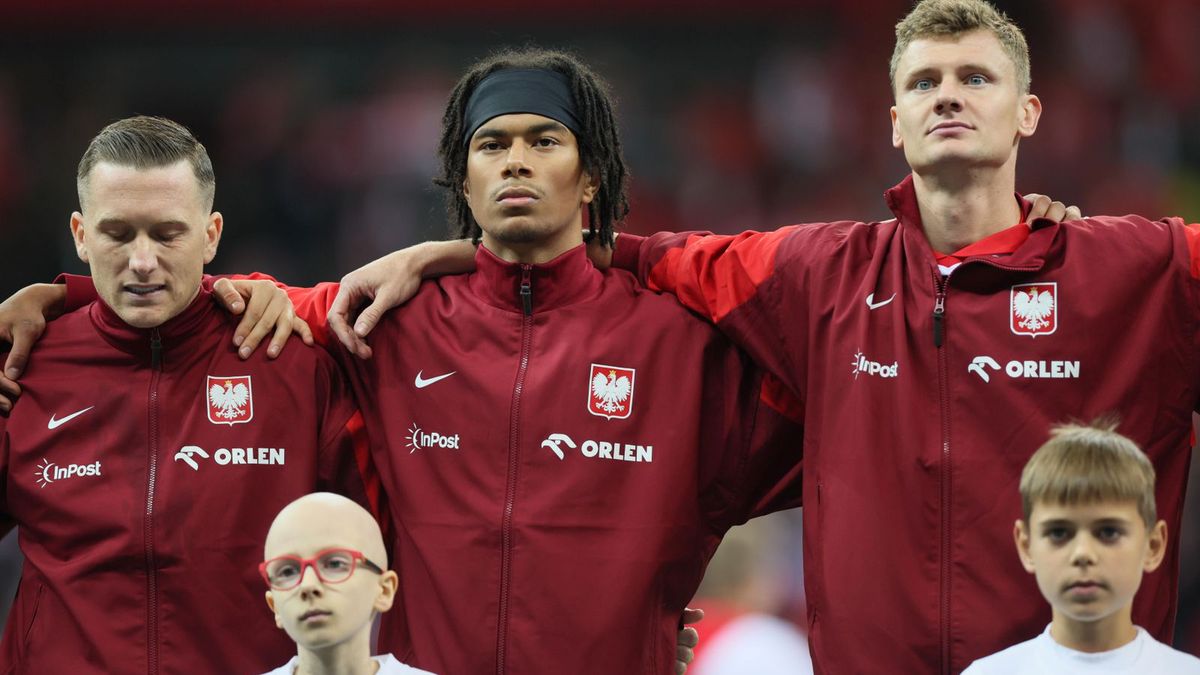 PAP / Leszek Szymański / Na zdjęciu od lewej: Piotr Zieliński, Maximillian Oyedele i Paweł Dawidowicz