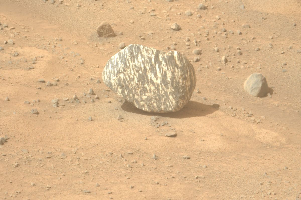 The Perseverance rover encountered an unusual rock on Mars.