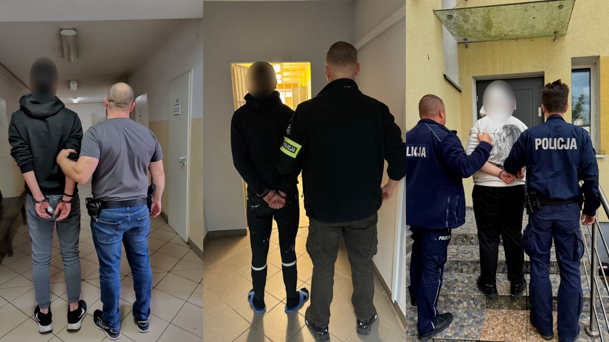 Zatrzymani nastolatkowie.