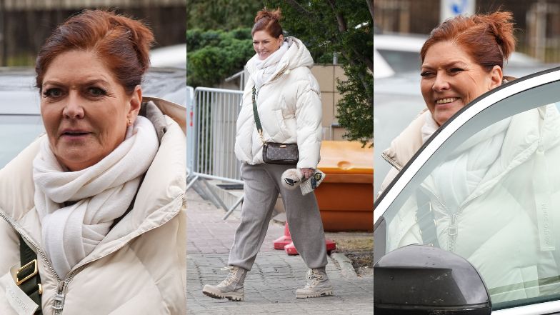 Katarzyna Dowbor opuszcza studio "PnŚ", po czym wsiada do BMW za 400 tysięcy złotych (ZDJĘCIA)