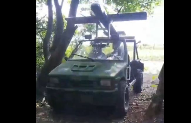 Russia modifies VAZ-1111 car into mobile Molniya drone launcher