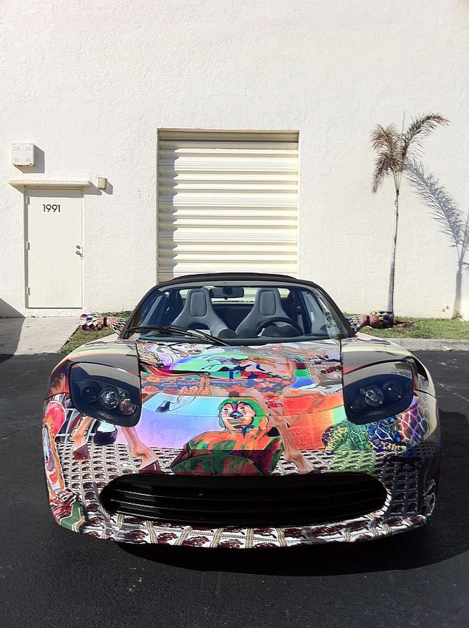 Tesla Roadster Art