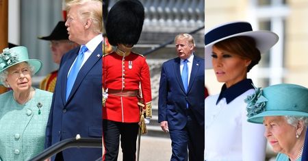 Poważni Donald i Melania Trump na audiencji u królowej Elżbiety (ZDJĘCIA)