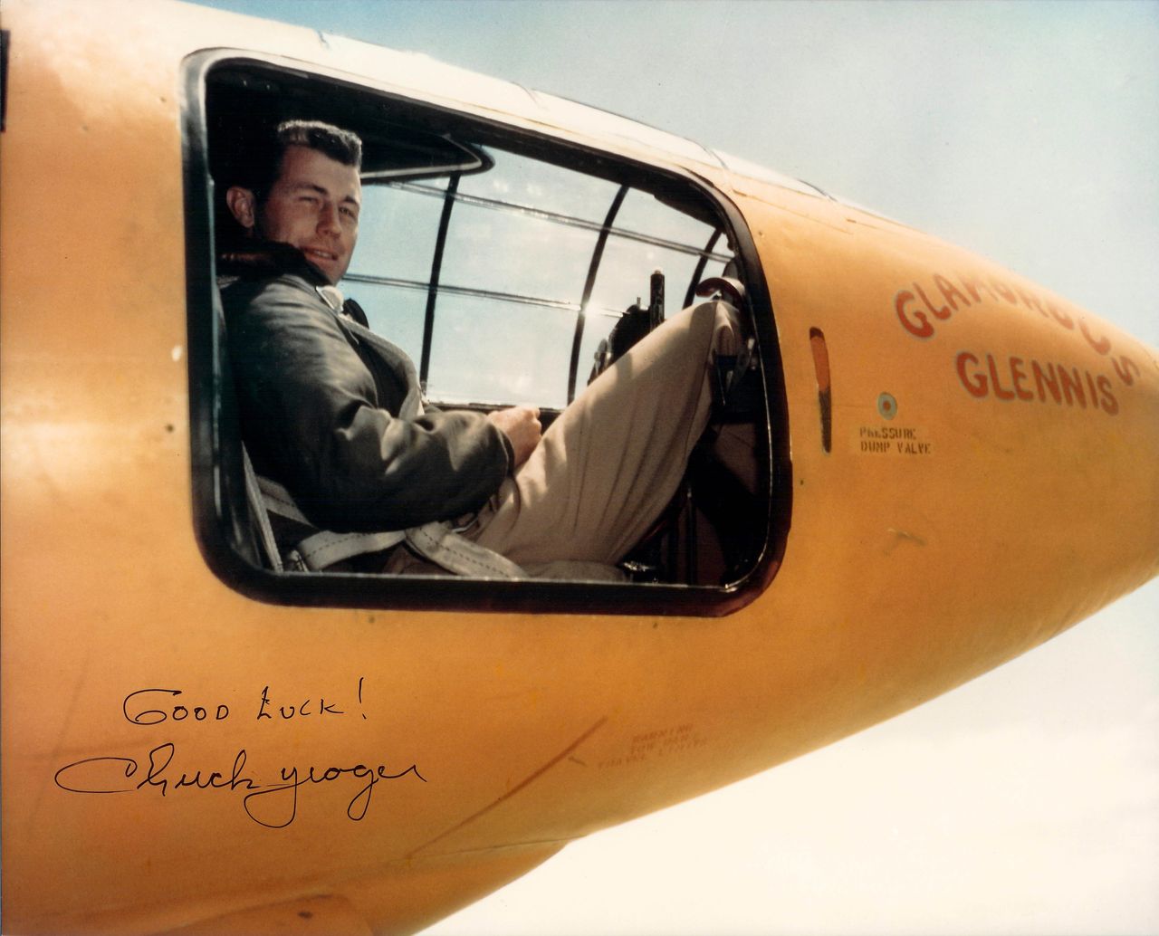 Chuck Yeager w kokpicie samolotu Bell X-1