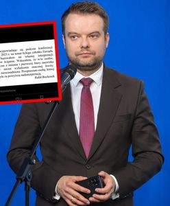 Bochenek opublikował przeprosiny. Dodał wymowny dopisek