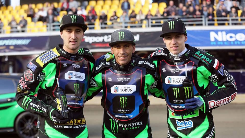 Na zdjęciu od lewej: Chris Holder, Greg Hancock i Paweł Przedpełski