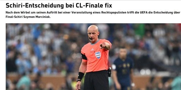 O Szymonie Marciniaku M wi Ca y wiat Tak Media Komentuj Decyzj UEFA 