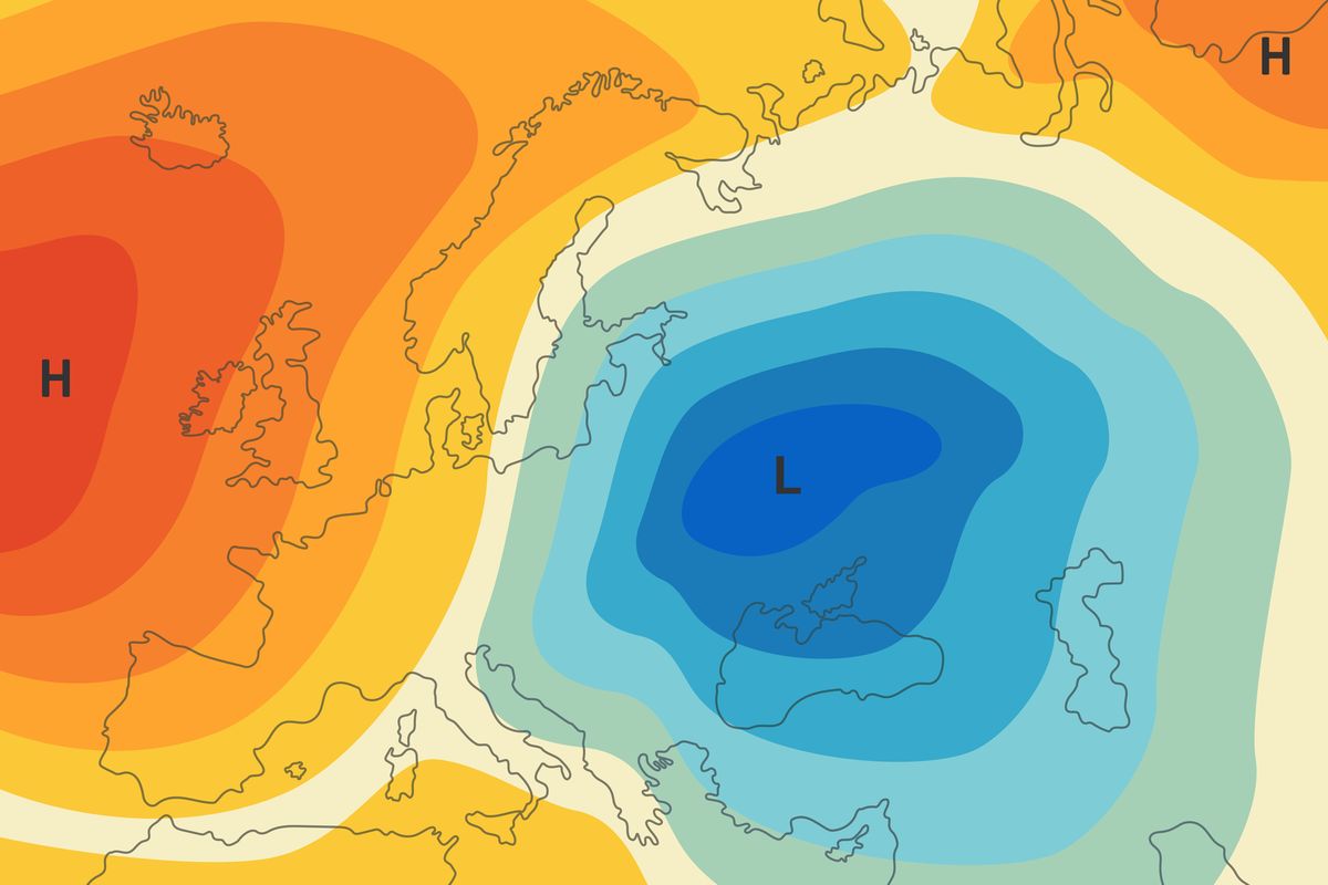 Meteorologiczna mapa prognozy pogody