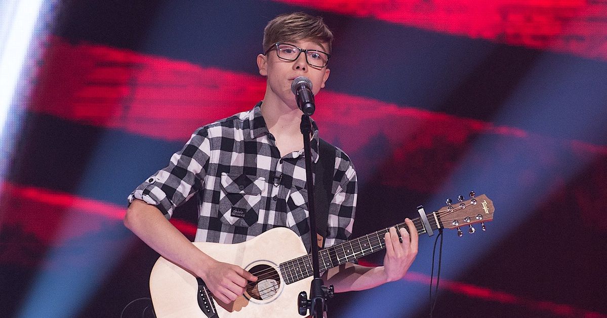 Adam Adamczuk na scenie "The Voice Kids"