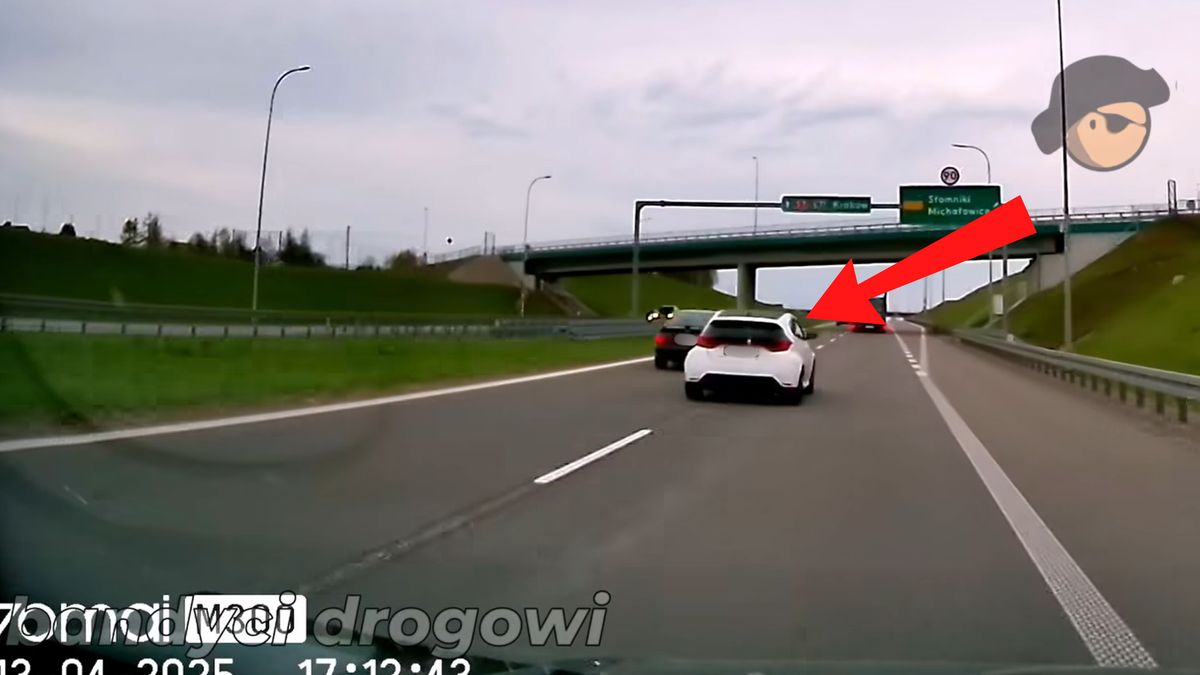 S7 w stronę Krakowa. Skandaliczne zachowanie kierowcy. 