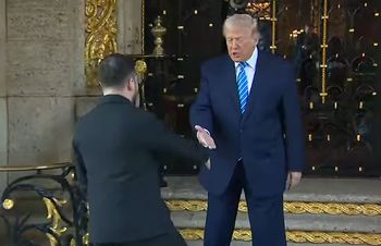 Zełenski powitany. Tak zachował się Trump