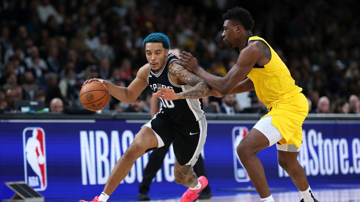 Getty Images / Dean Mouhtaropoulos / Na zdjęciu: Jeremy Sochan i Thomas Bryant