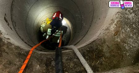 Taki widok w studni. Natychmiast wezwali służby