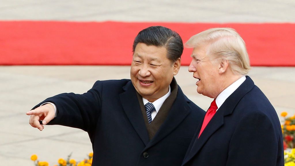 U.S. President Trump Visits China
BEIJING, CHINA - NOVEMBER 9:  Chinese President Xi Jinping and U.S. President Donald Trump attend a welcoming ceremony November 9, 2017 in Beijing, China. Trump is on a 10-day trip to Asia.  (Photo by Thomas Peter-Pool/Getty Images)
Pool