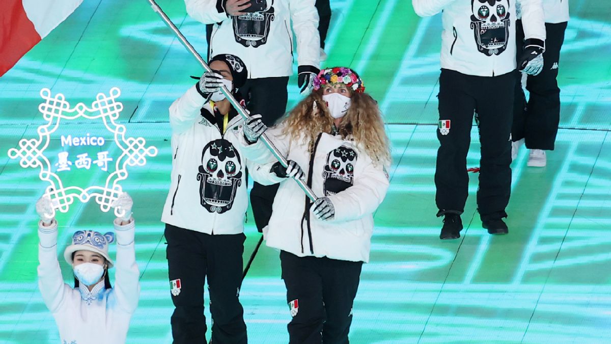 Meksykanie podczas ceremonii otwarcia zimowych igrzysk olimpijskich w Pekinie