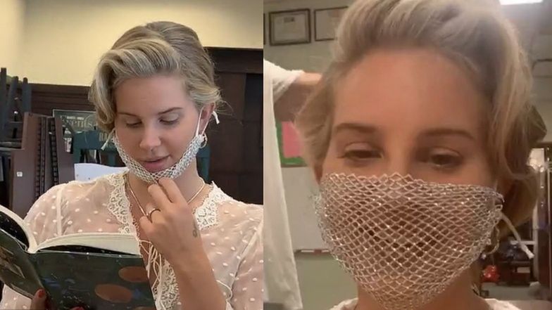 Lana Del Rey założyła maseczkę z dziurami na spotkanie z fanami