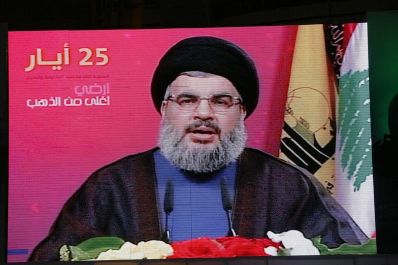 Na zdj. Hasan Nasrallah