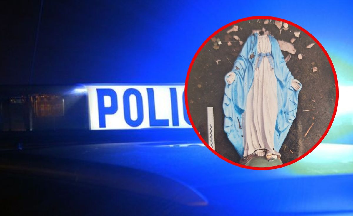 Mężczyzna z Lubartowa uszkodziła figurkę Matki Boskiej