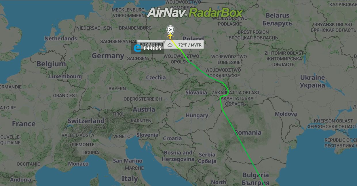 Samolot EnterAir wleciał w przestrzeń powietrzną Ukriany