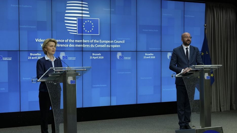 Koronawirus. Przewodnicząca KE Ursula von der Leyen oraz szef RE Charles Michel