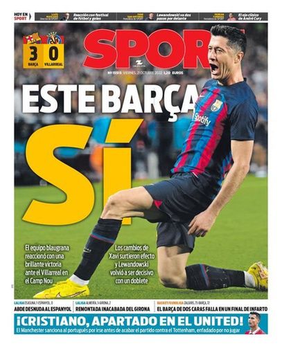 Piątkowa okładka dziennika "Sport"