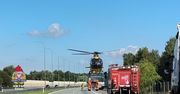 Helikopter wylądował autostradzie. Akcja służb na A1