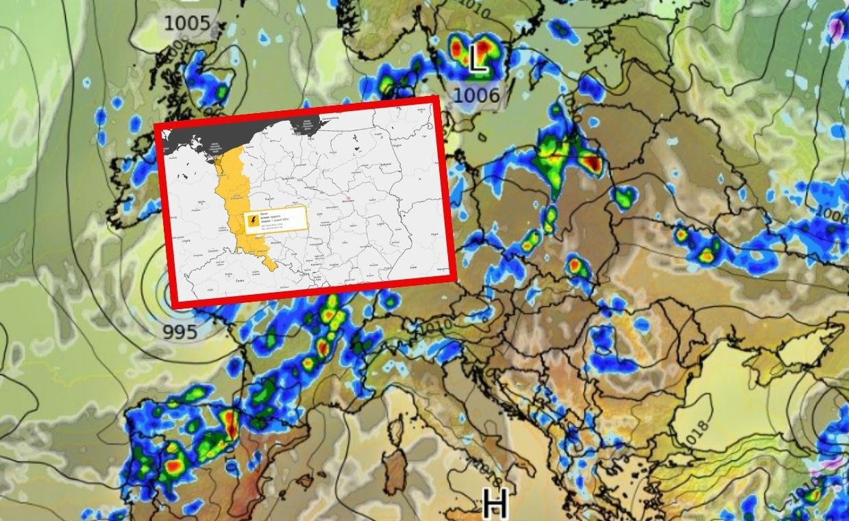 Niż Flurina przyniesie burze i grad