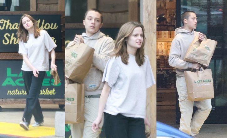 Knox Leon i Vivienne Marcheline Jolie-Pitt robią zakupy