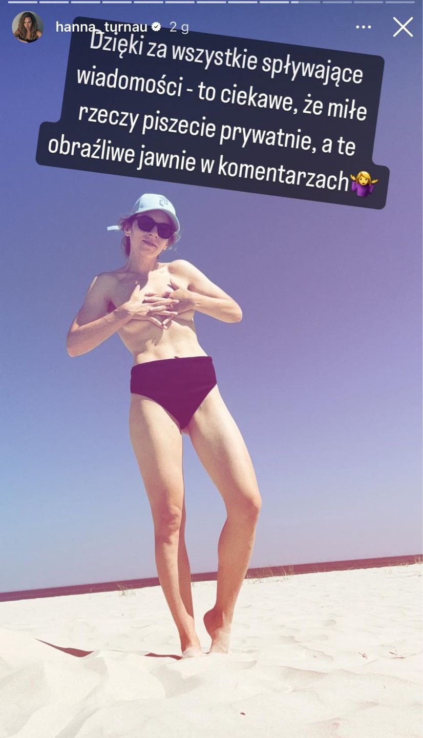 Hanna Turnau tłumaczy usunięcie plażowych zdjęć z profilu