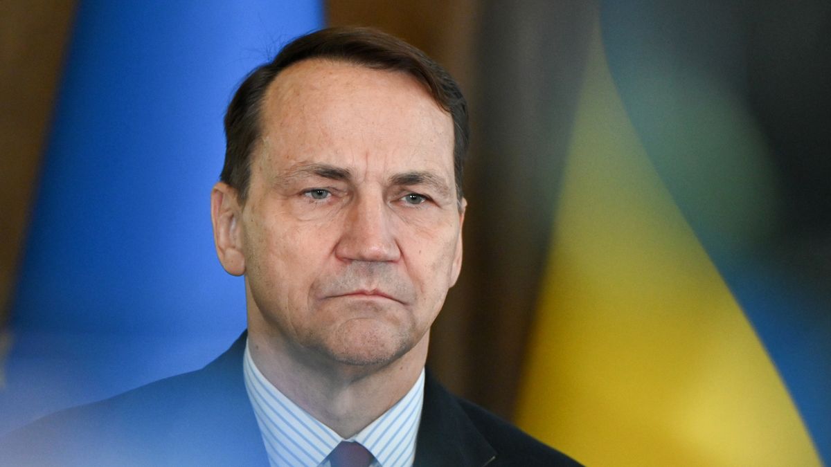 Vice Prime Minister and Minister of Foreign Affairs of the Republic of Poland, Radoslaw Sikorski, who is on a working visit to the Lviv region, participates in a joint briefing with the rector of the Ivan Franko National University of Lviv, Roman Gladyshevskii, in Lviv, Ukraine, on October 10, 2025. The Polish foreign minister accepts the Doctor Honoris Causa diploma from Lviv's Ivan Franko National University. (Photo by Anastasiia Smolienko/Ukrinform/NurPhoto via Getty Images)