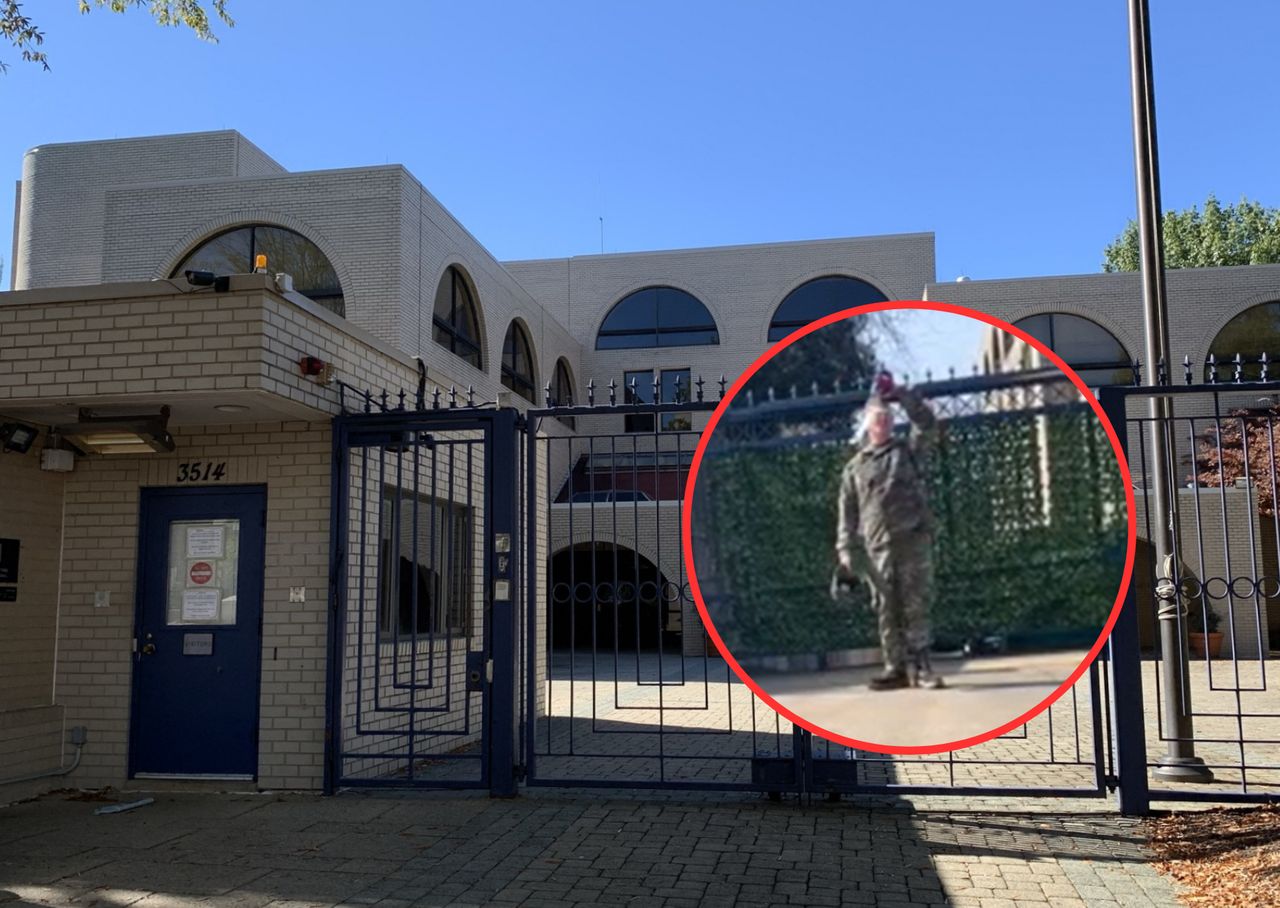 An American soldier set himself on fire in front of the Israeli embassy in Washington.