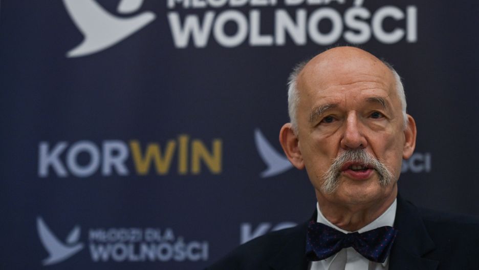 Janusz Korwin-Mikke, the chairman of the party KORWiN, during a meeting with supporters in Rzeszow.
On Monday, June 20, 2022, in Rzeszow, Podkarpackie Voivodeship, Poland. (Photo by Artur Widak/NurPhoto via Getty Images)