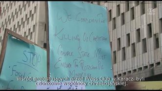 Protest przeciwko zamordowaniu chrześcijańskiego małżeństwa