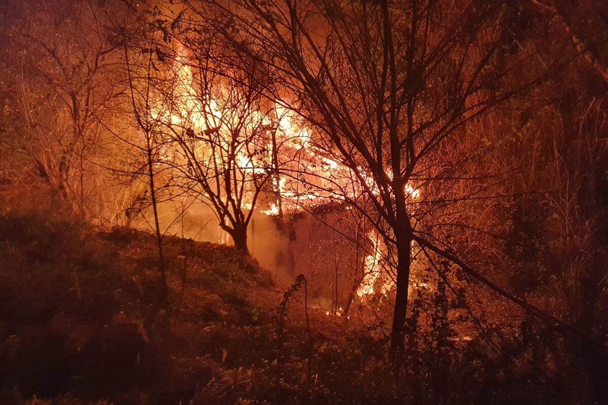 Pożar pustostanu przy ul. Nadbystrzyckiej