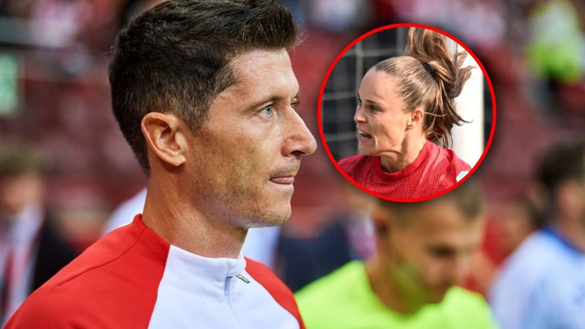 Getty Images / Adam Nurkiewicz/Getty Images/ Charles McQuillan/Getty Images / Na dużym zdjęciu Robert Lewandowski, na małym Ewa Pajor